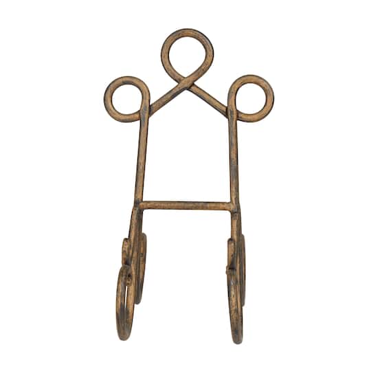 9" Brown Metal Traditional Easel